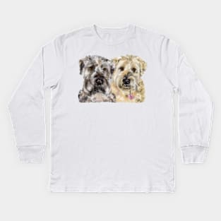 Wheaton Terrier Best Friends Kids Long Sleeve T-Shirt